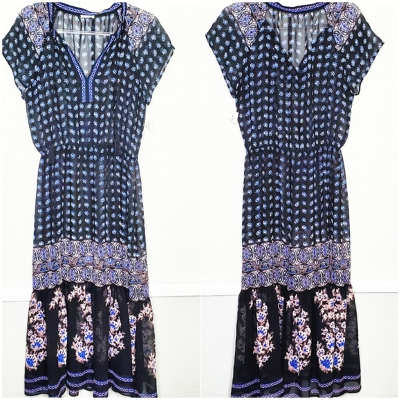 Westport Dresses & Skirts - WESTPORT | Long Boho Floral Print Chiffon Dress